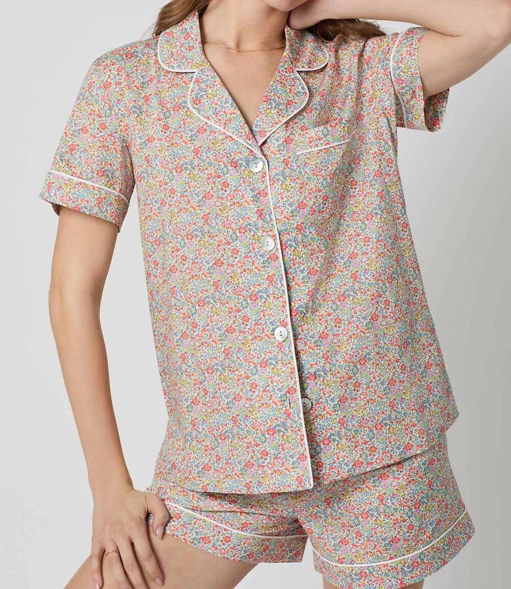 NEW BEDHEAD PJS emma & georgina short sleeve classic shorty woven tana lawn pj s